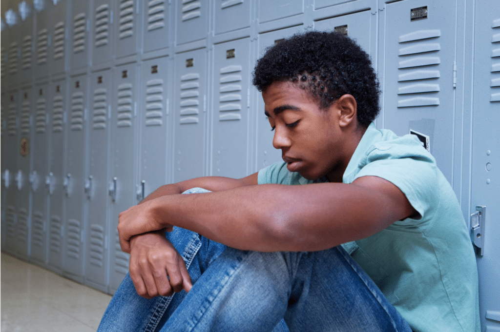 Youth showing signs of depression