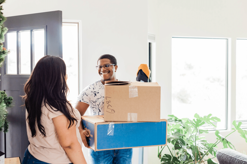 man moving in through the housing program case management found.